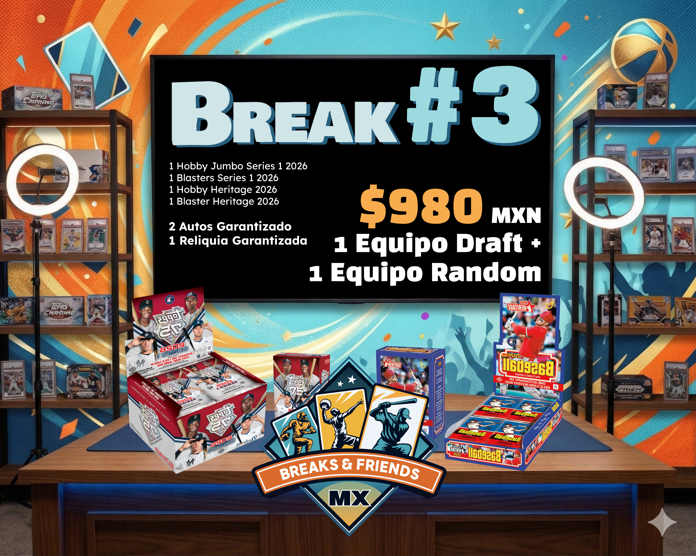 Break #003 — Topps 2026 Jumbo + Heritage 2026 + 2 Blasters | Spot Draft & Random